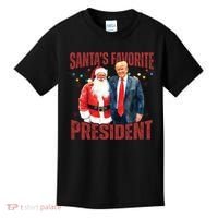 SantaS Favorite President Trump Christmas Santa Hat Kids T-Shirt thumb 0