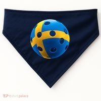 Swedish Flag Pickleball USA-Made Doggie Bandana thumb 0