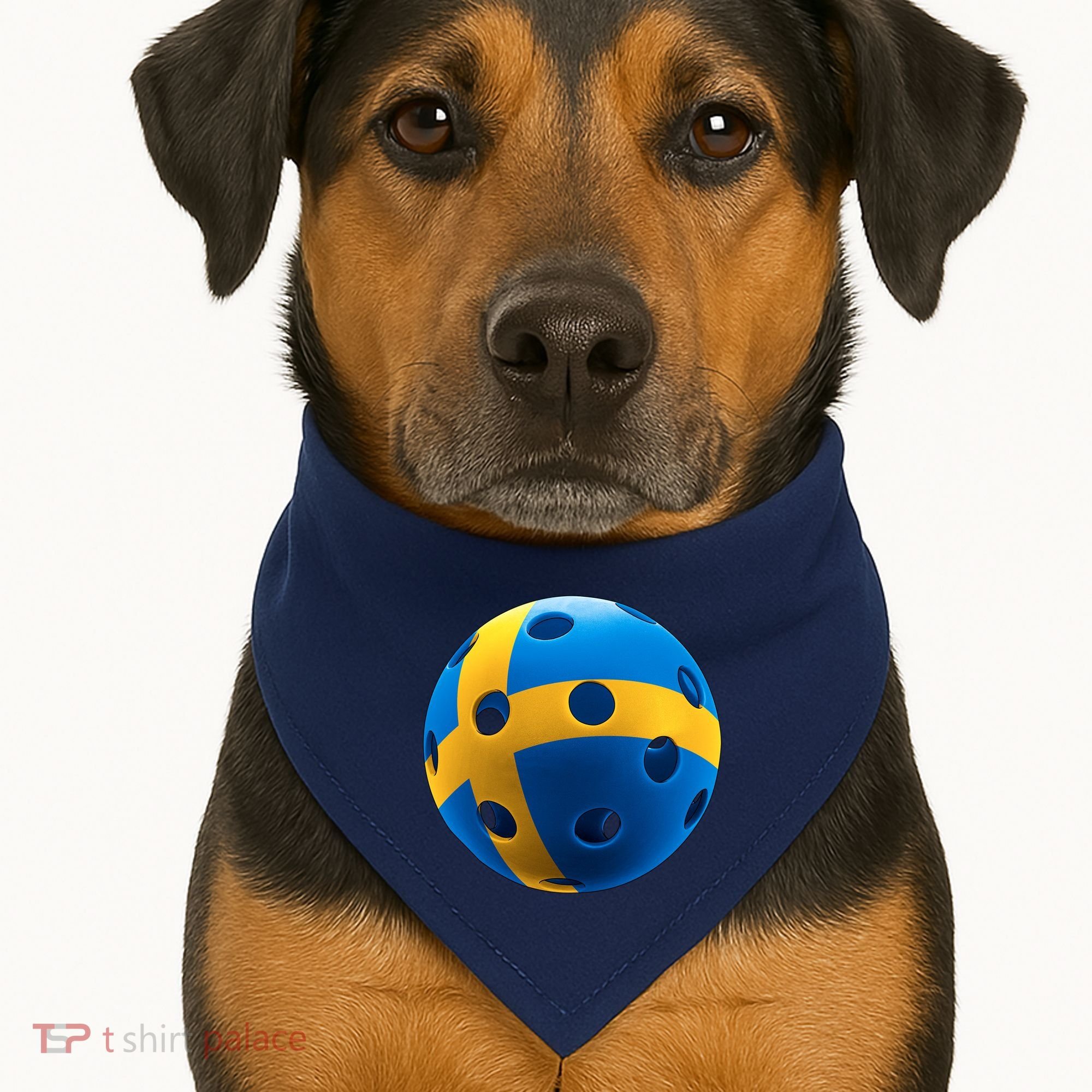 Swedish Flag Pickleball USA-Made Doggie Bandana
