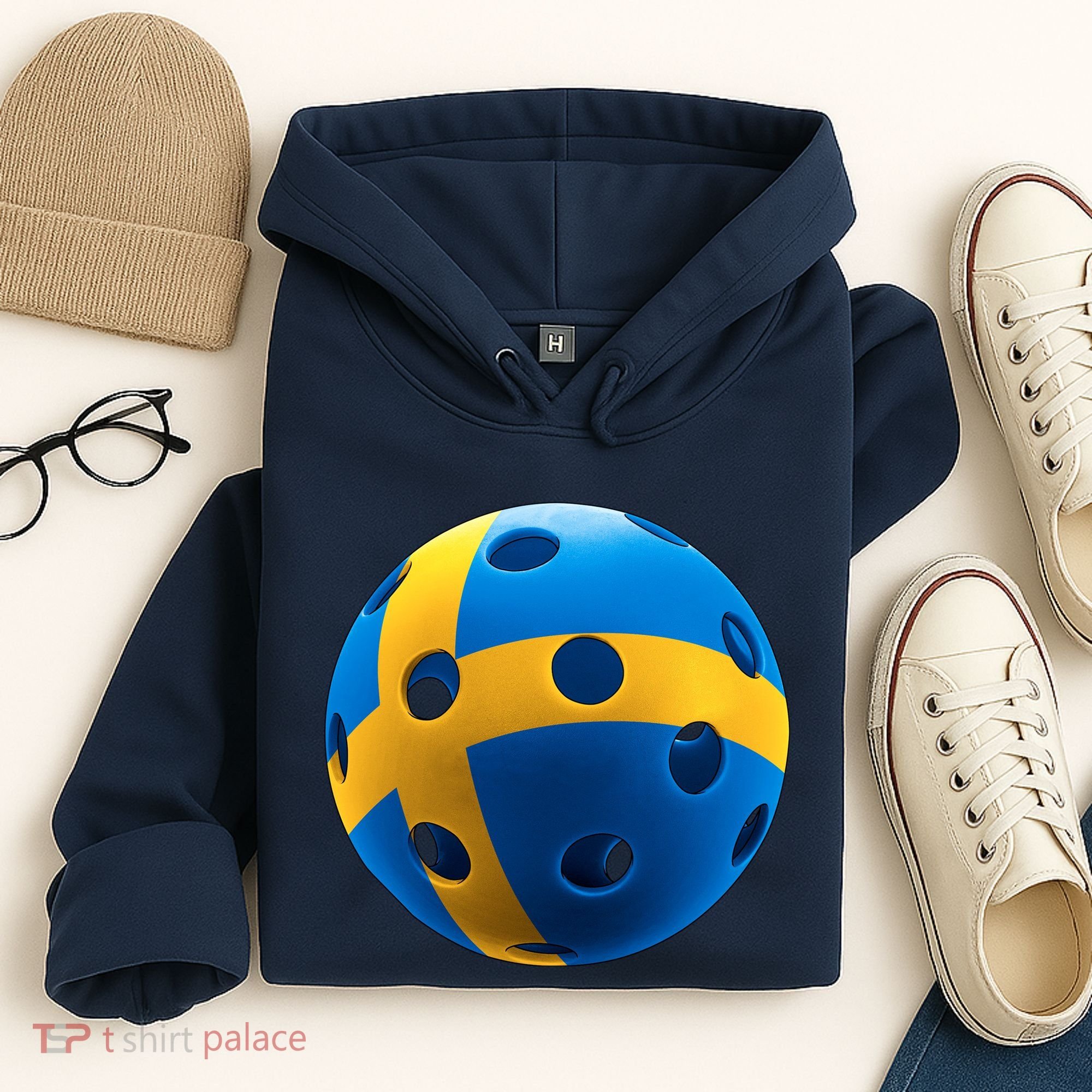 Swedish Flag Pickleball Hoodie