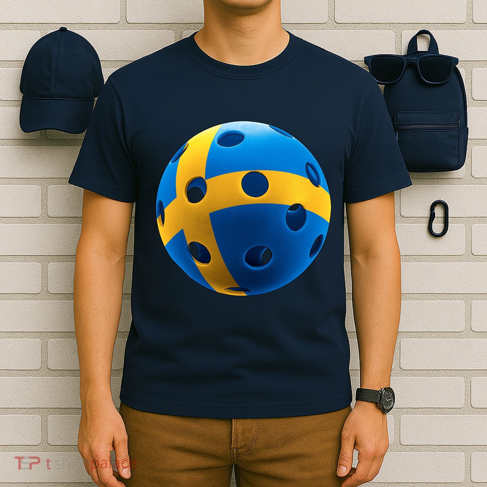 Swedish Flag Pickleball T-Shirt