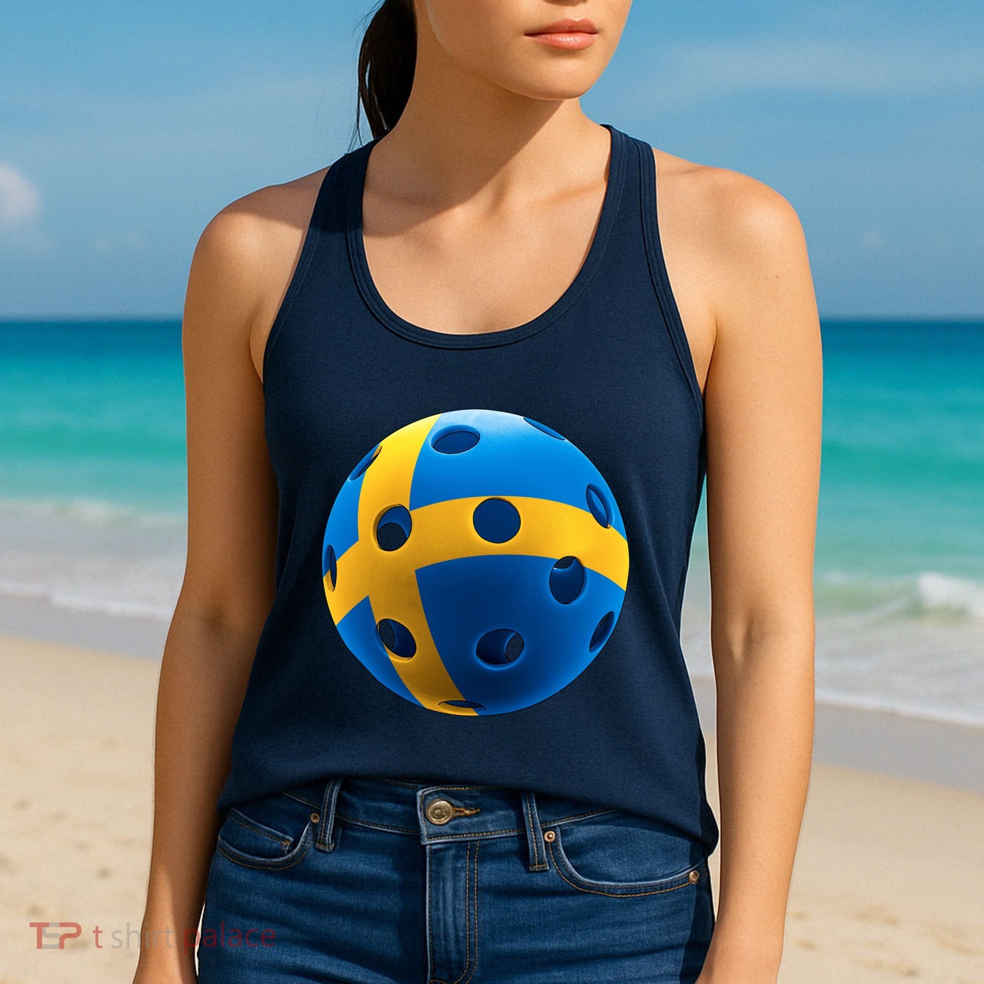 Swedish Flag Pickleball Women's Tank Top