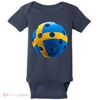 Swedish Flag Pickleball Baby Bodysuit thumb 0