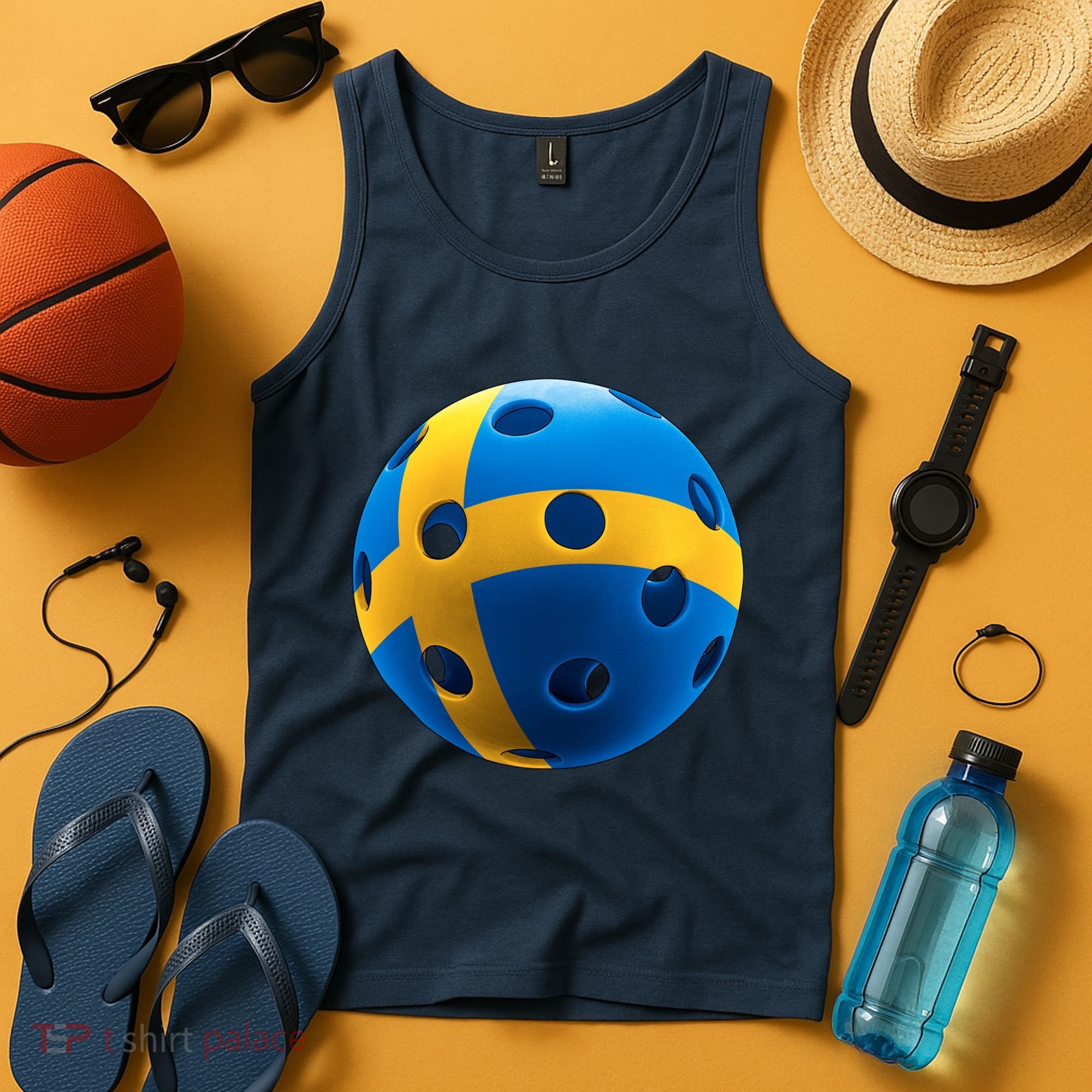 Swedish Flag Pickleball Tank Top