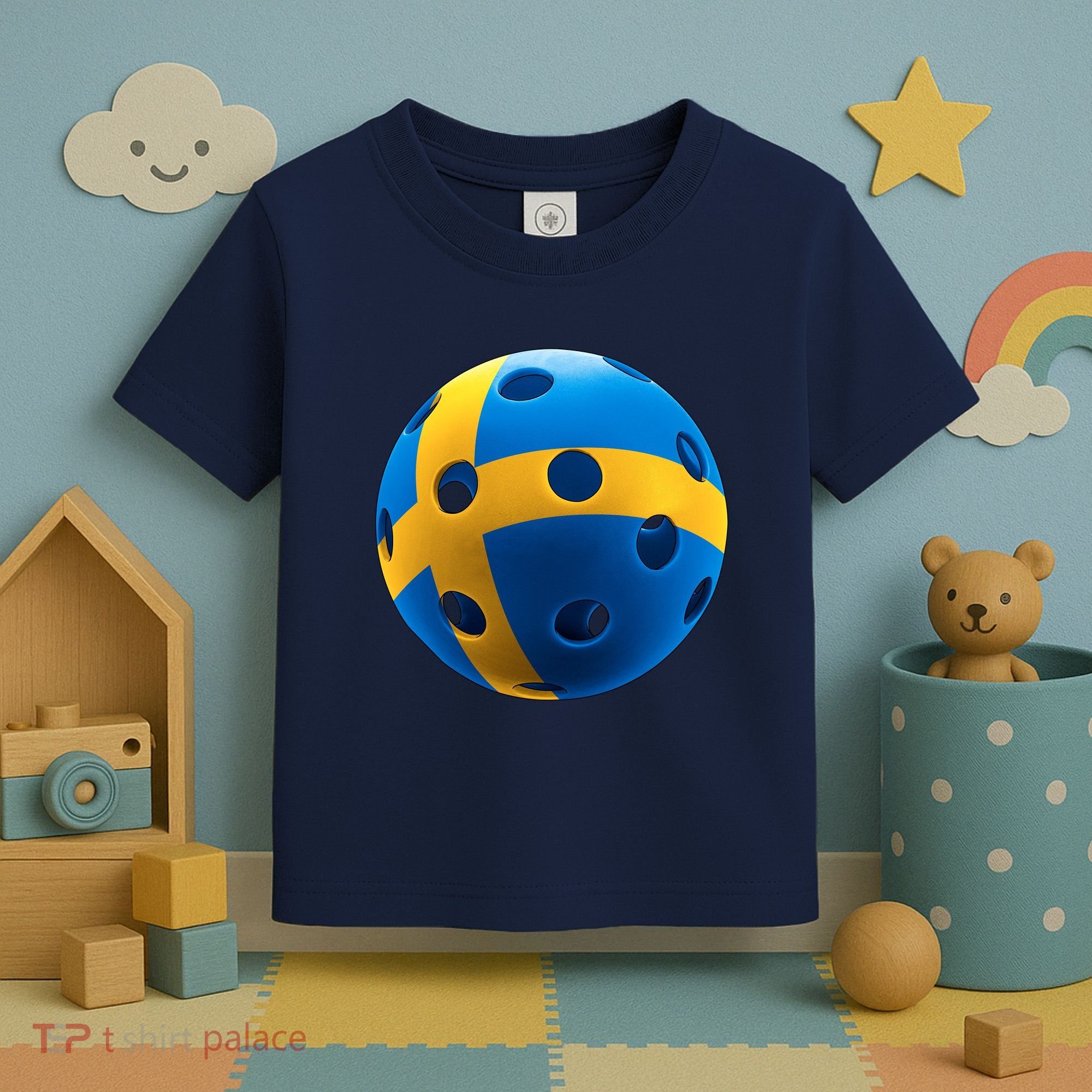 Swedish Flag Pickleball Toddler T-Shirt