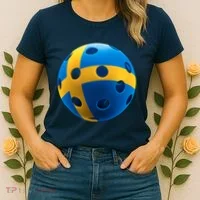 Swedish Flag Pickleball Women's T-Shirt thumb 2