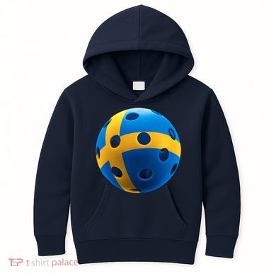Swedish Flag Pickleball Kids Hoodie