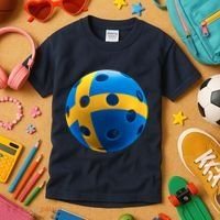 Swedish Flag Pickleball Kids T-Shirt thumb 3