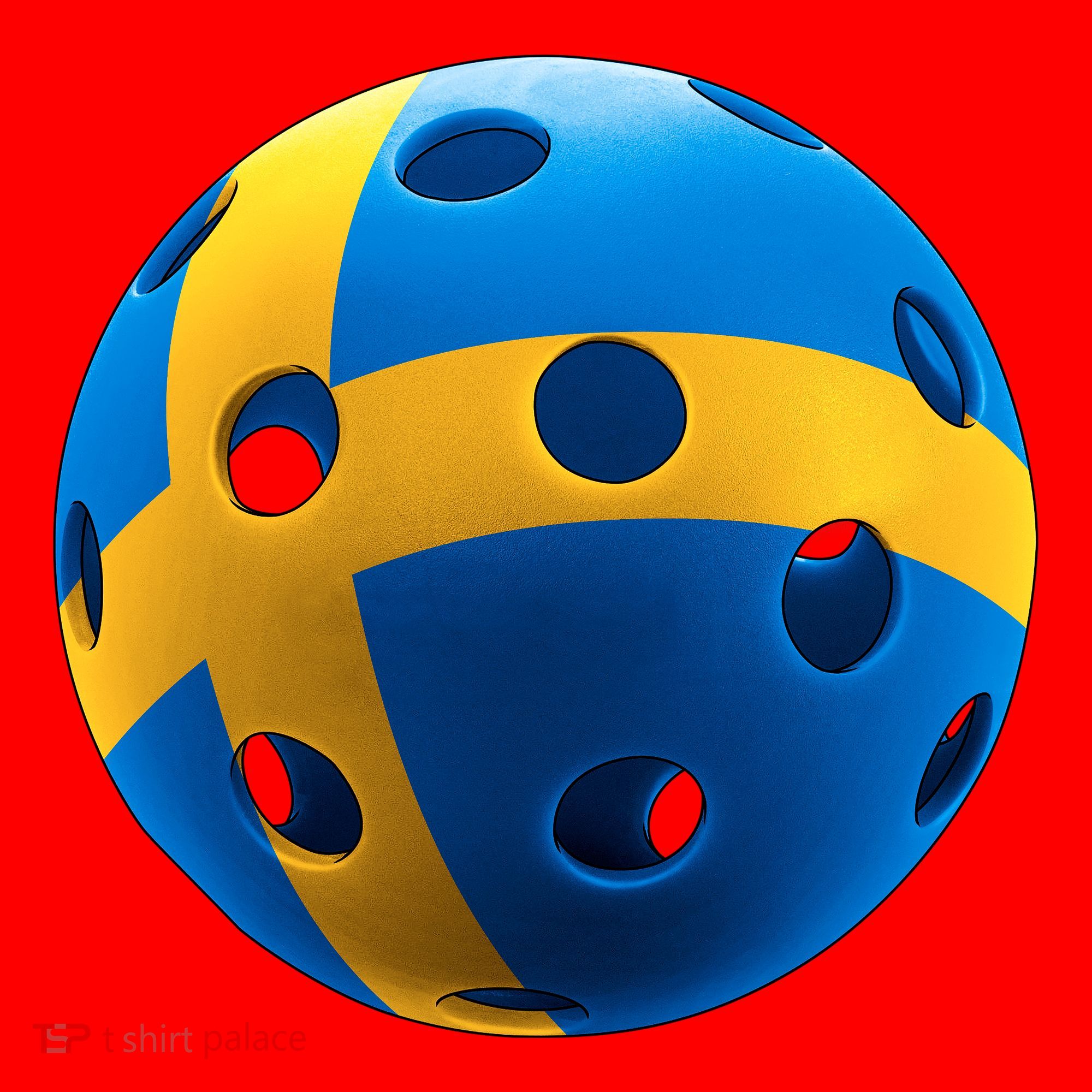 Swedish Flag Pickleball Santa Hat