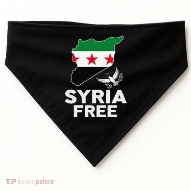 Syria Free Patriotic Syrian Map Liberation Peace Unity Home USA-Made Doggie Bandana