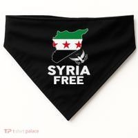 Syria Free Patriotic Syrian Map Liberation Peace Unity Home USA-Made Doggie Bandana thumb 0