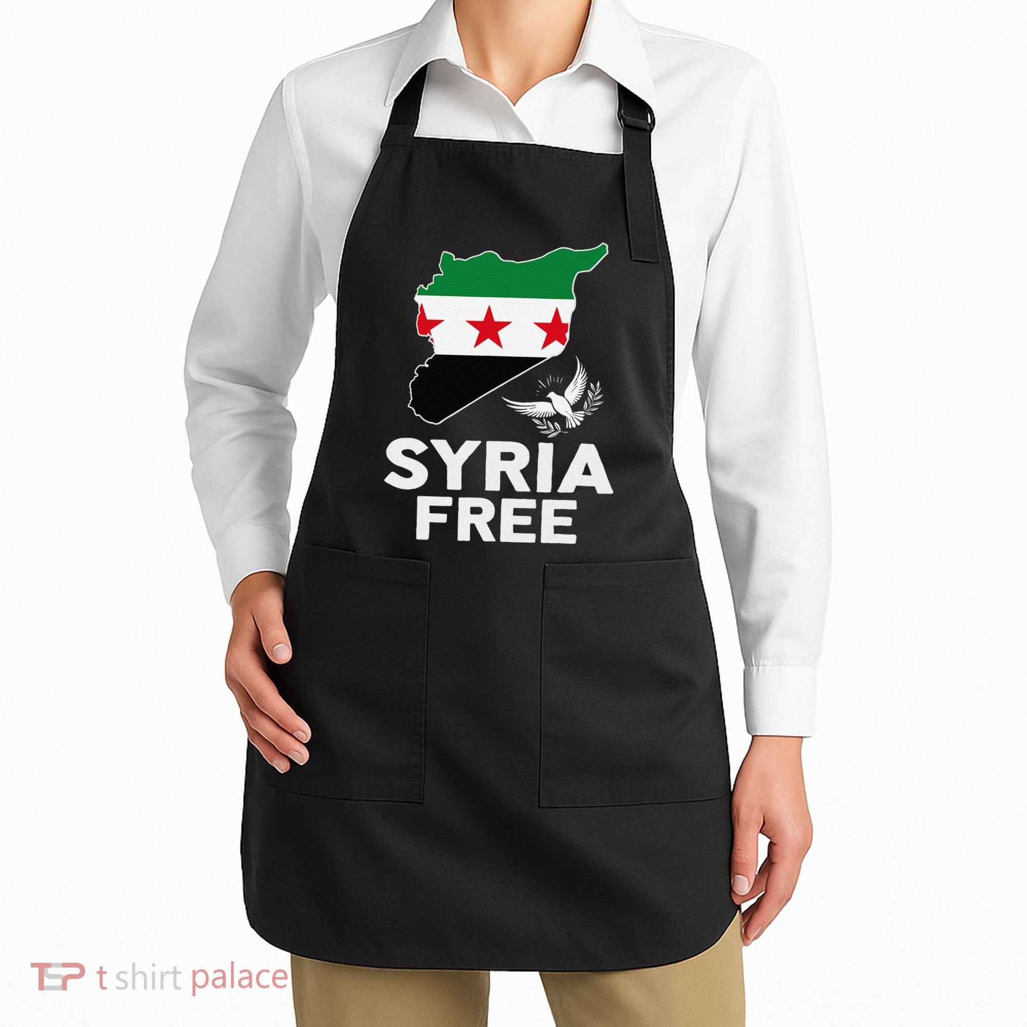Syria Free Patriotic Syrian Map Liberation Peace Unity Home Apron