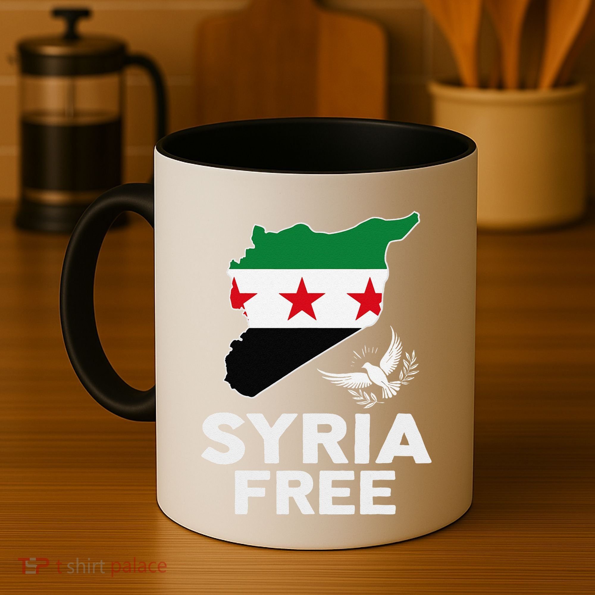 Syria Free Patriotic Syrian Map Liberation Peace Unity Home Coffee Mug