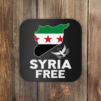 Syria Free Patriotic Syrian Map Liberation Peace Unity Home Coaster
