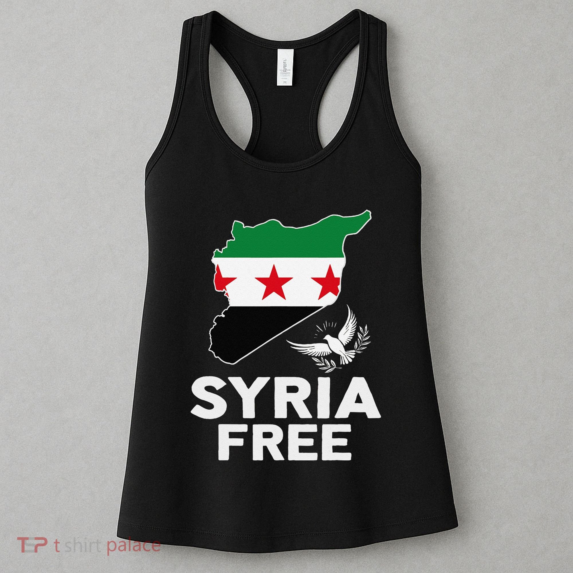 Syria Free Patriotic Syrian Map Liberation Peace Unity Home Women's Tank Top