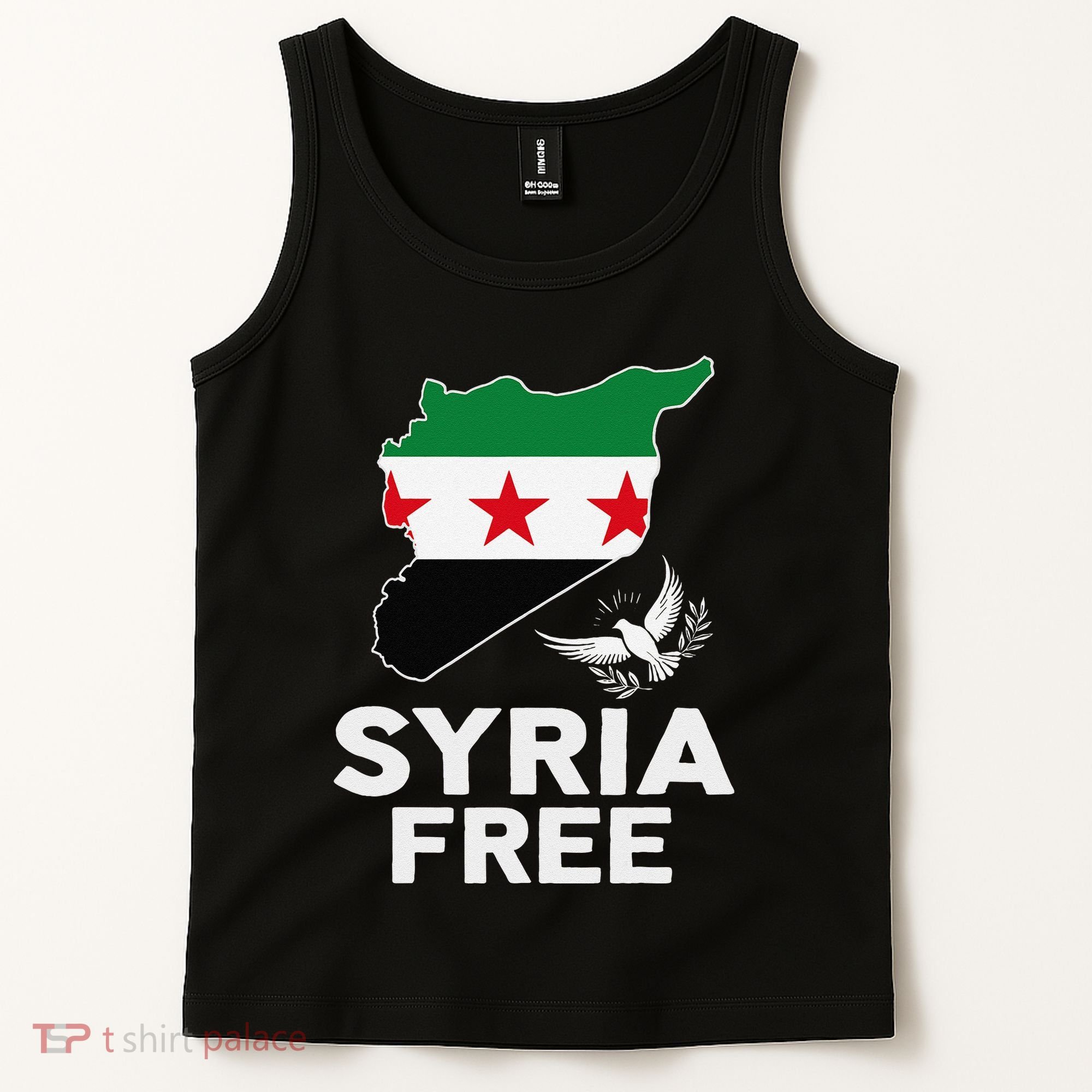 Syria Free Patriotic Syrian Map Liberation Peace Unity Home Tank Top