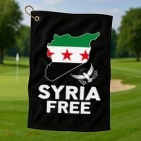 Syria Free Patriotic Syrian Map Liberation Peace Unity Home Golf Towel thumb 1