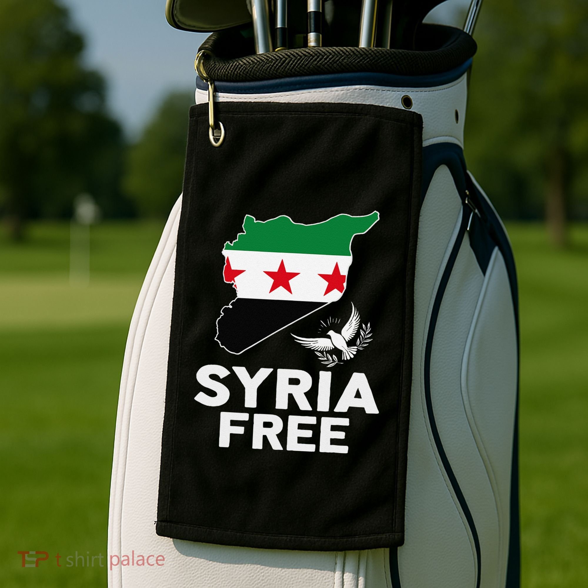 Syria Free Patriotic Syrian Map Liberation Peace Unity Home Golf Towel