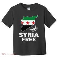 Syria Free Patriotic Syrian Map Liberation Peace Unity Home Toddler T-Shirt thumb 0