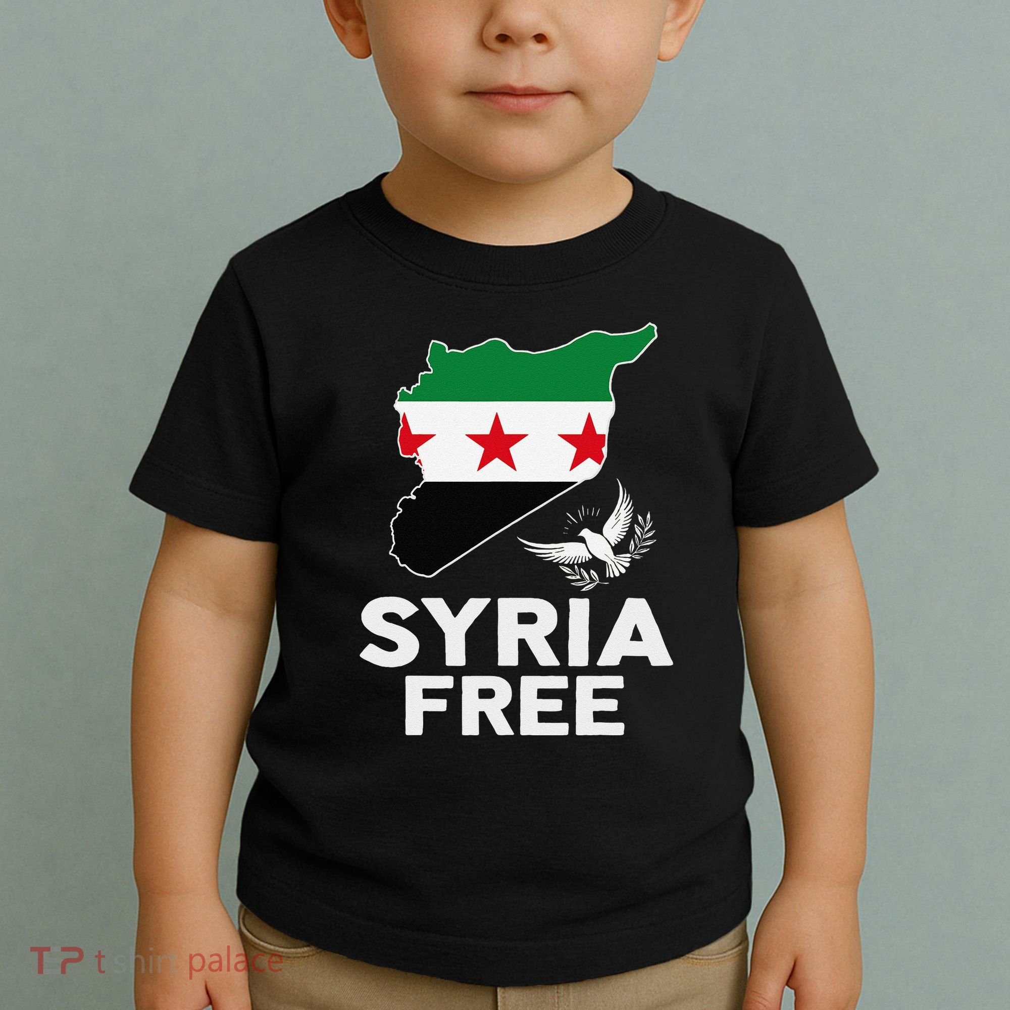Syria Free Patriotic Syrian Map Liberation Peace Unity Home Toddler T-Shirt