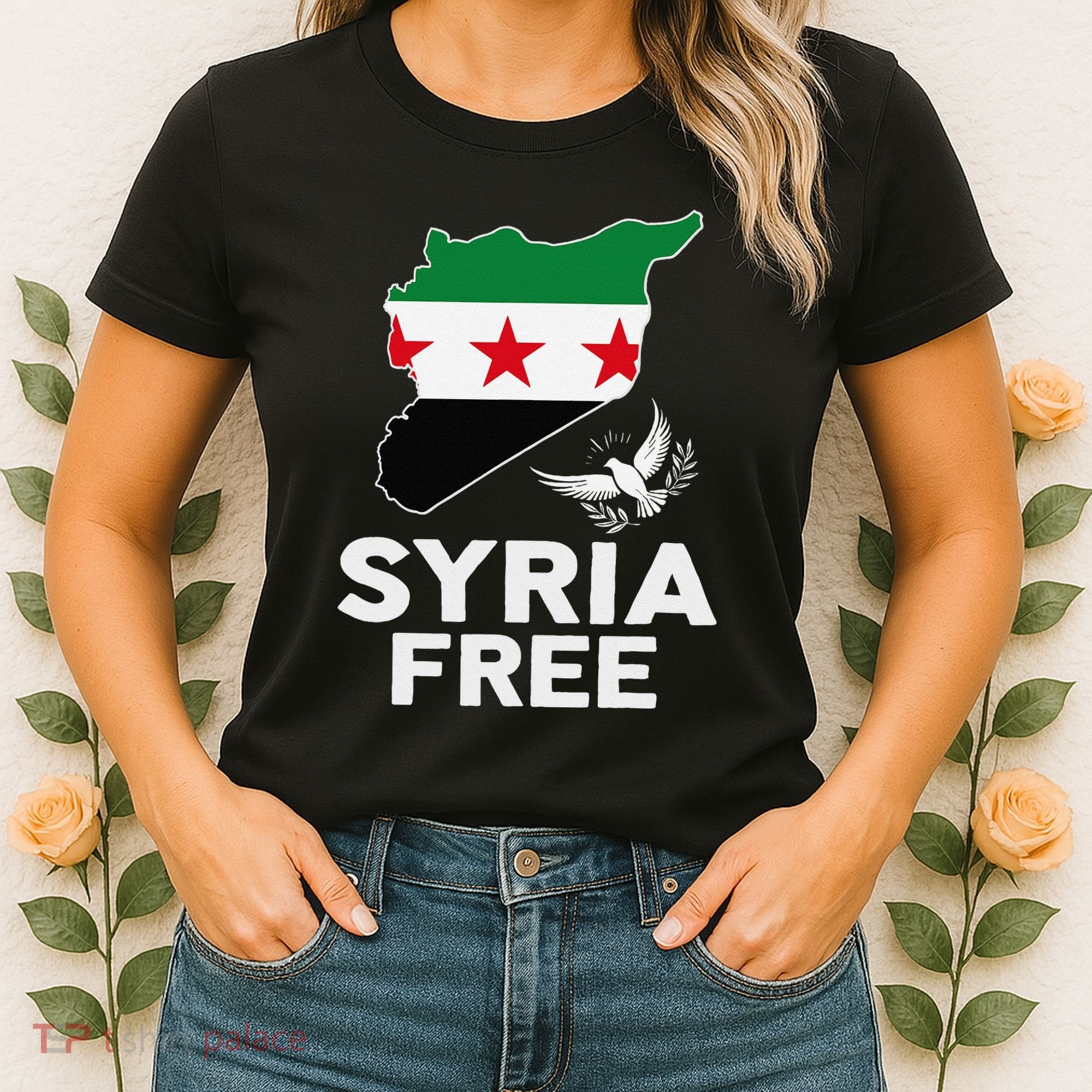 Syria Free Patriotic Syrian Map Liberation Peace Unity Home Women's T-Shirt