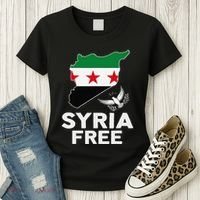 Syria Free Patriotic Syrian Map Liberation Peace Unity Home Women's T-Shirt thumb 3