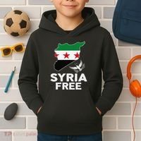 Syria Free Patriotic Syrian Map Liberation Peace Unity Home Kids Hoodie thumb 2