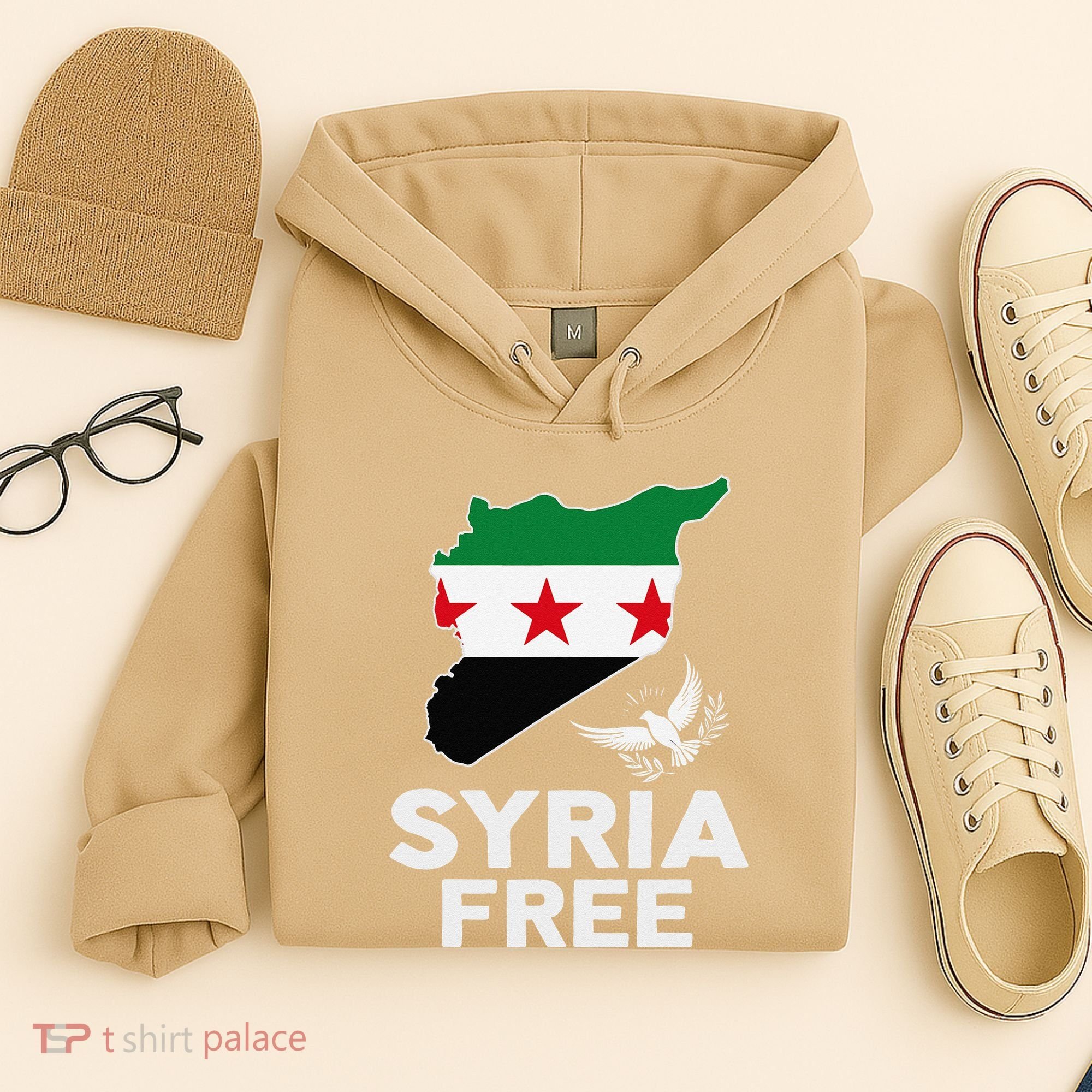 Syria Free Patriotic Syrian Map Liberation Peace Unity Home Hoodie