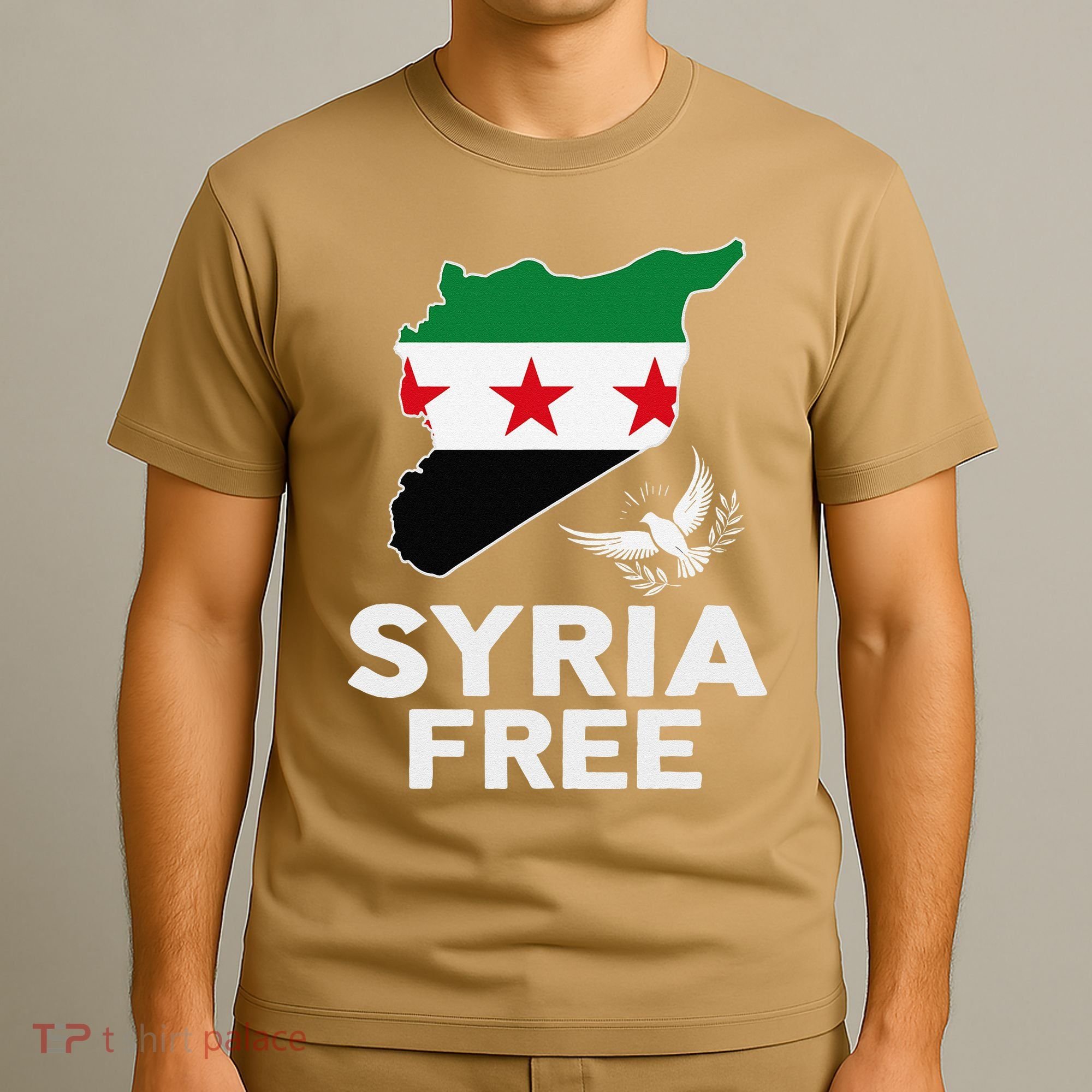 Syria Free Patriotic Syrian Map Liberation Peace Unity Home T-Shirt