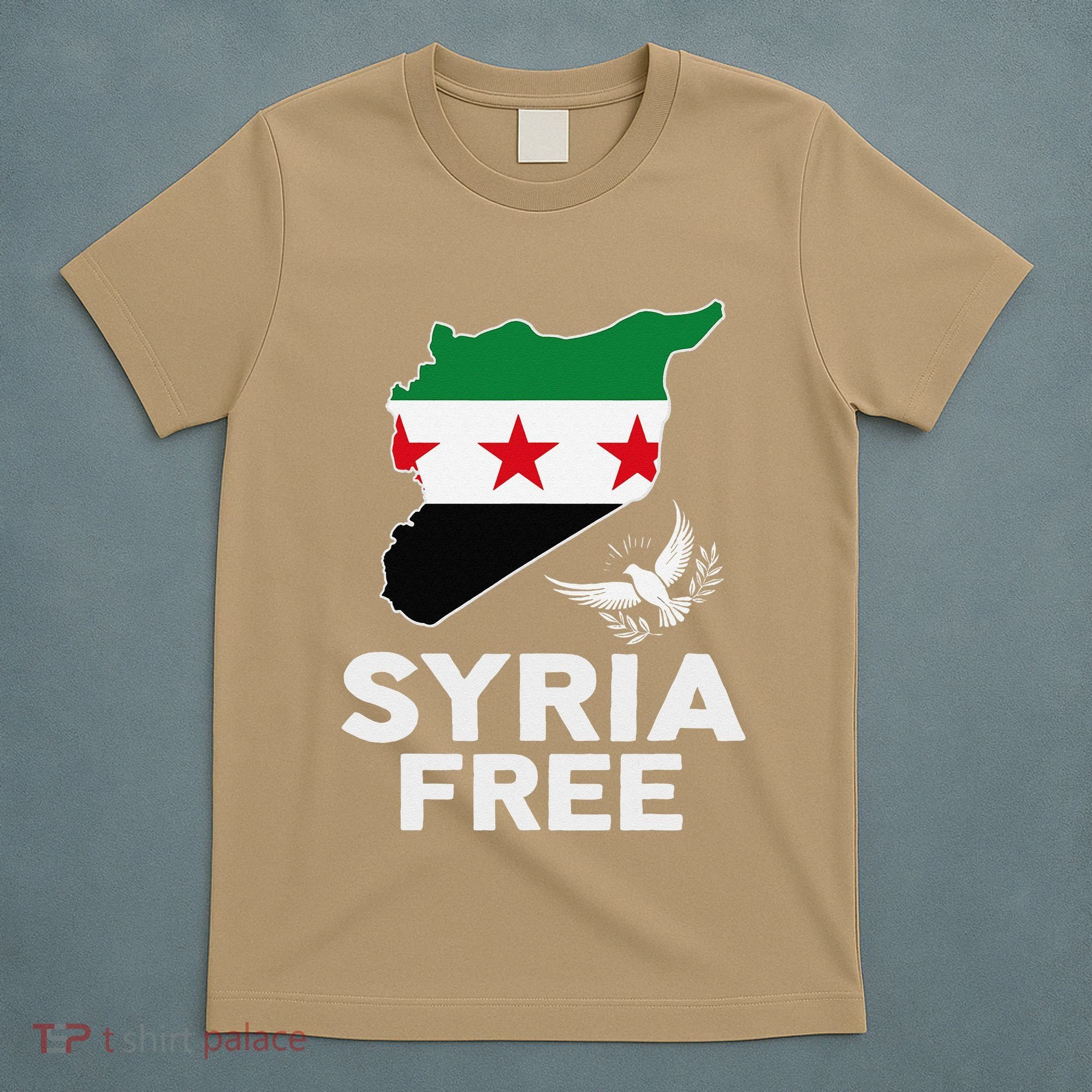 Syria Free Patriotic Syrian Map Liberation Peace Unity Home T-Shirt