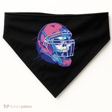 Skull Football Player USA-Made Doggie Bandana