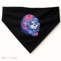 Skull Football Player USA-Made Doggie Bandana thumb 0