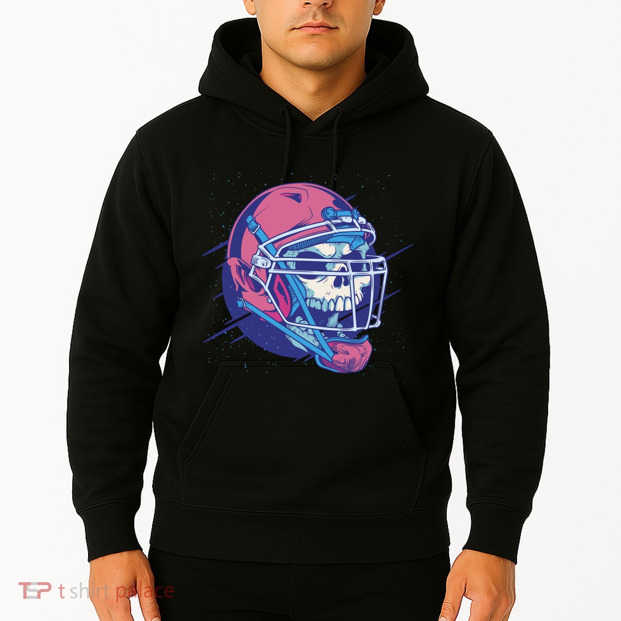 Skull Football Player Hoodie