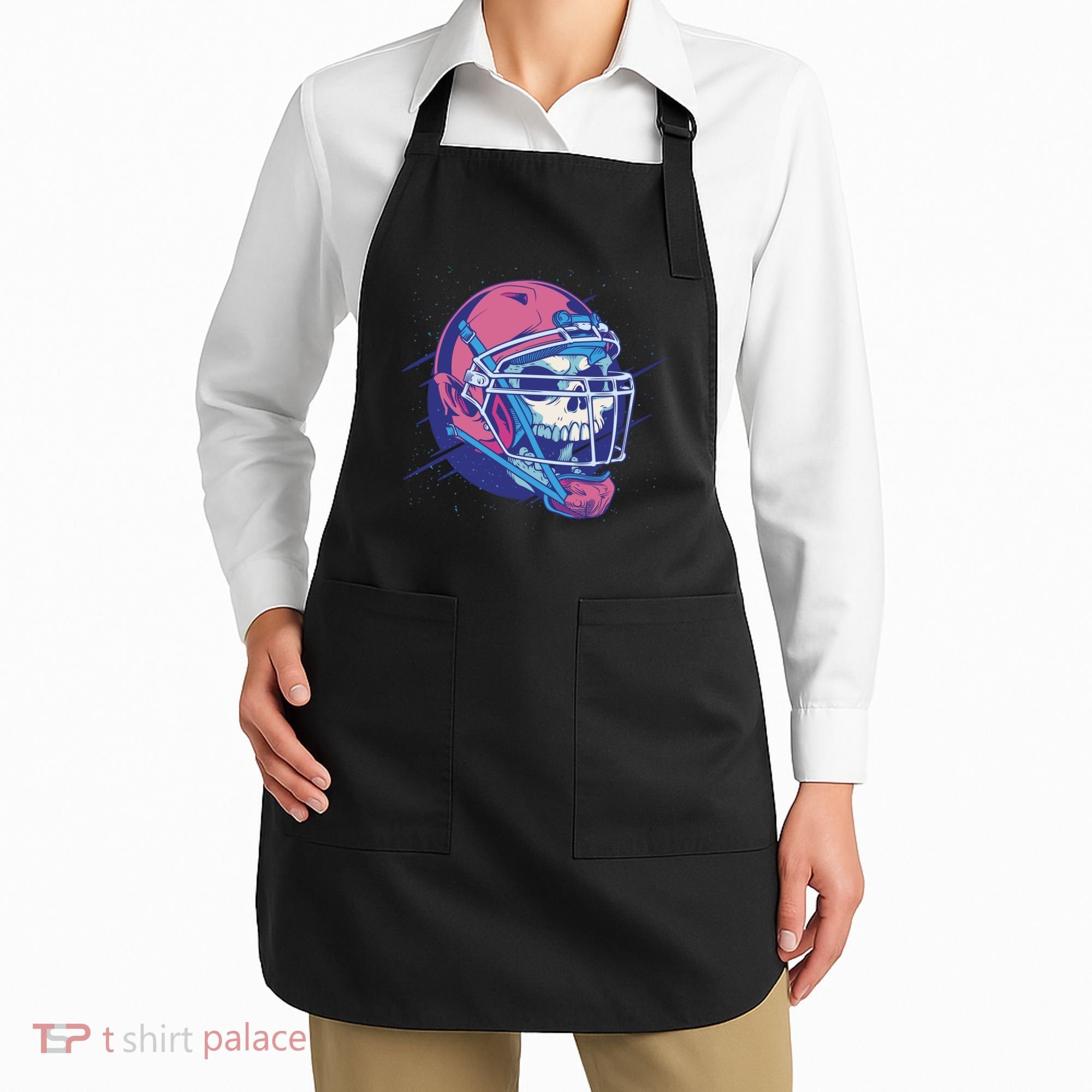 Skull Football Player Apron