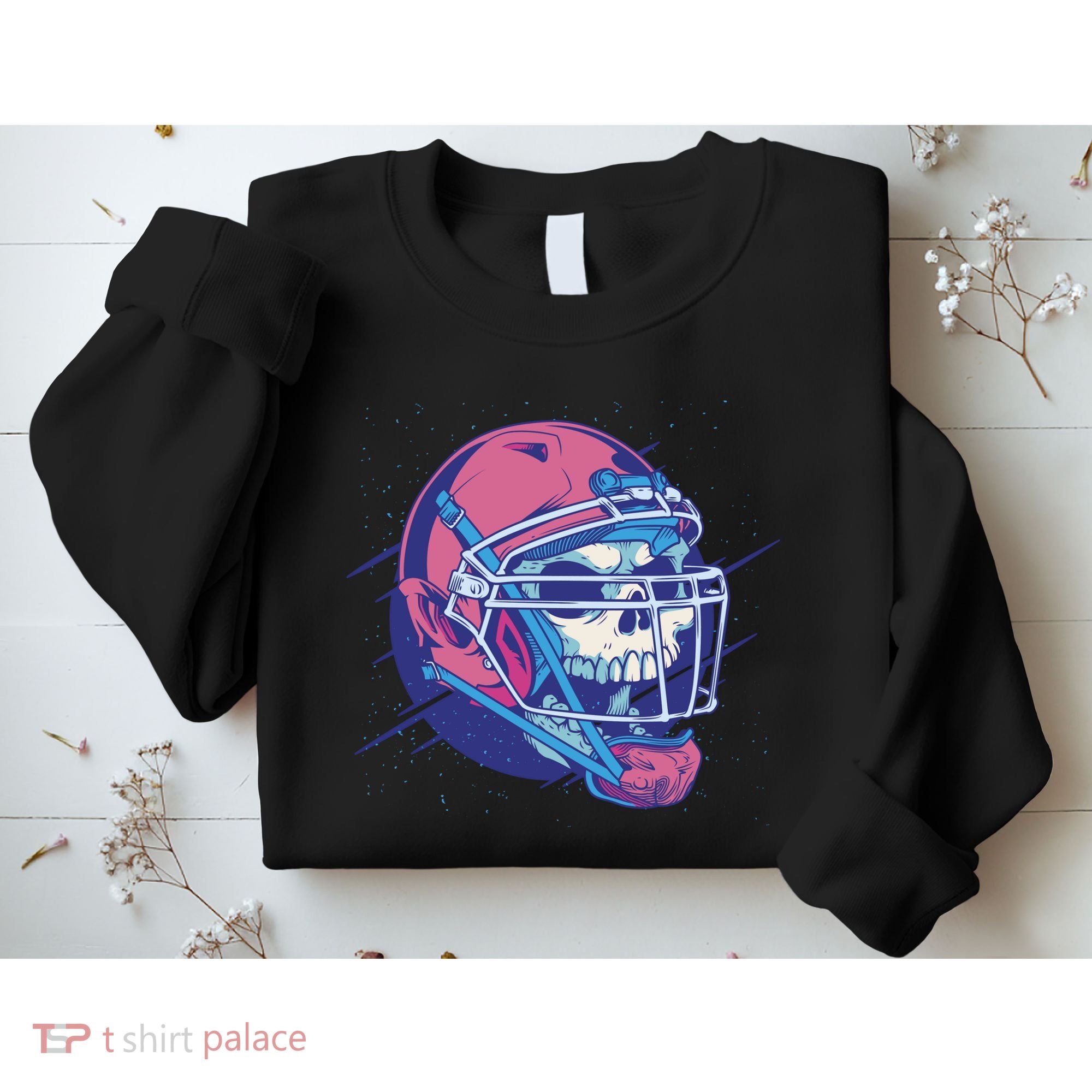 Skull Football Player Sweatshirt