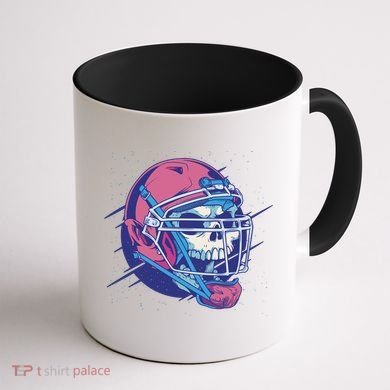 Skull Football Player Coffee Mug back