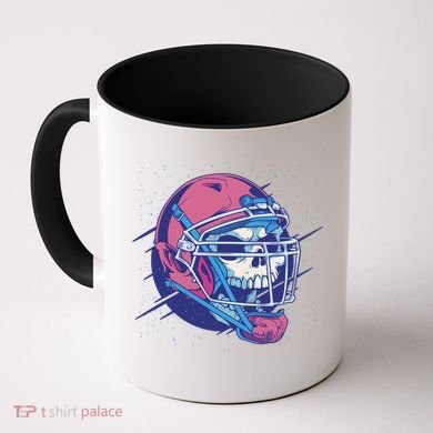 Skull Football Player Coffee Mug