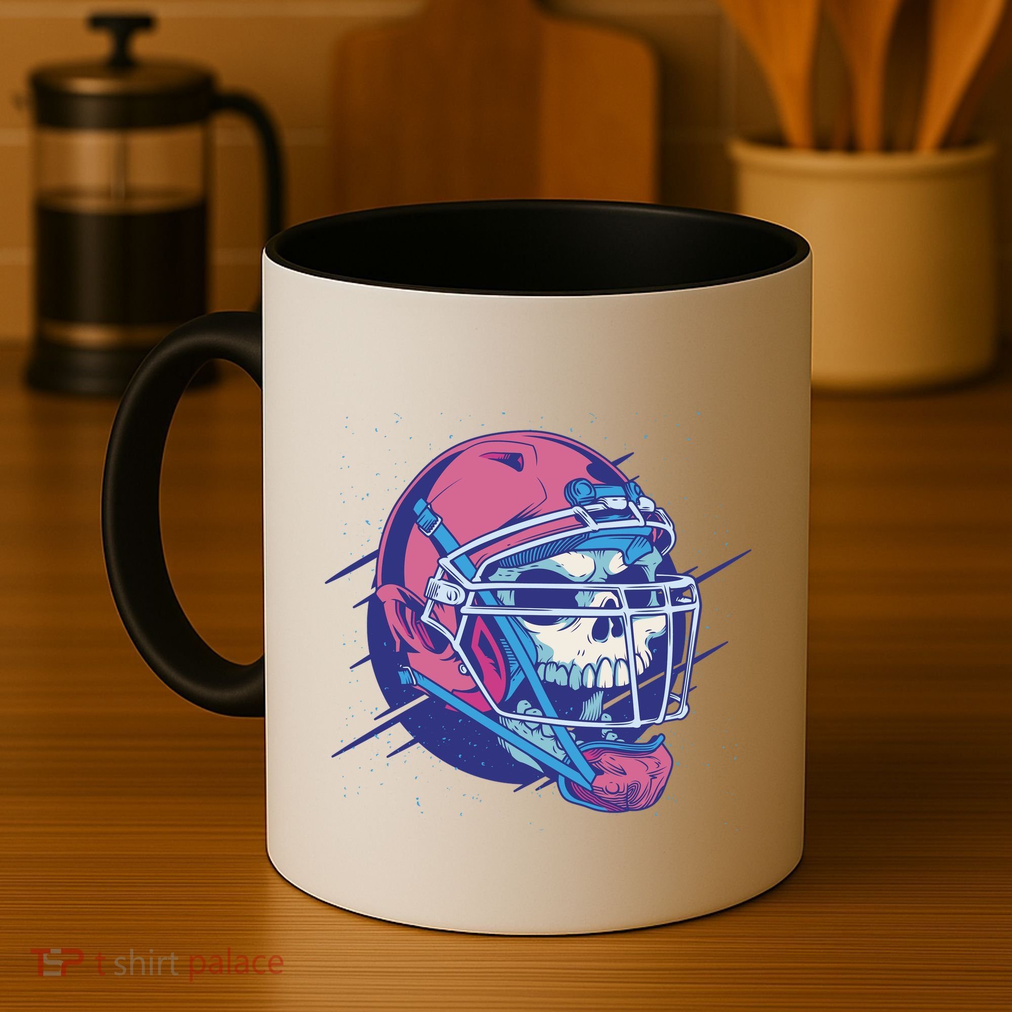 Skull Football Player Coffee Mug