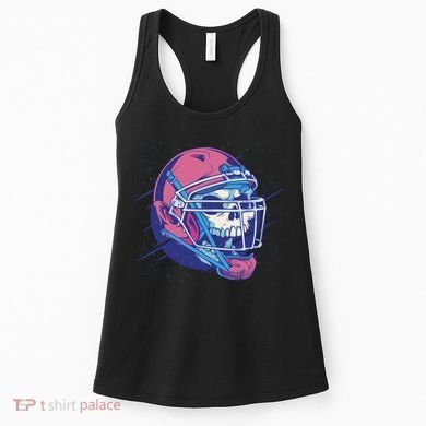 Skull Football Player Women's Tank Top