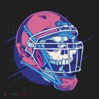 Skull Football Player Hat thumb 2