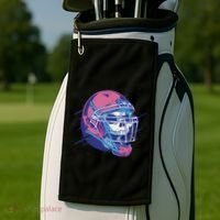 Skull Football Player Golf Towel thumb 2