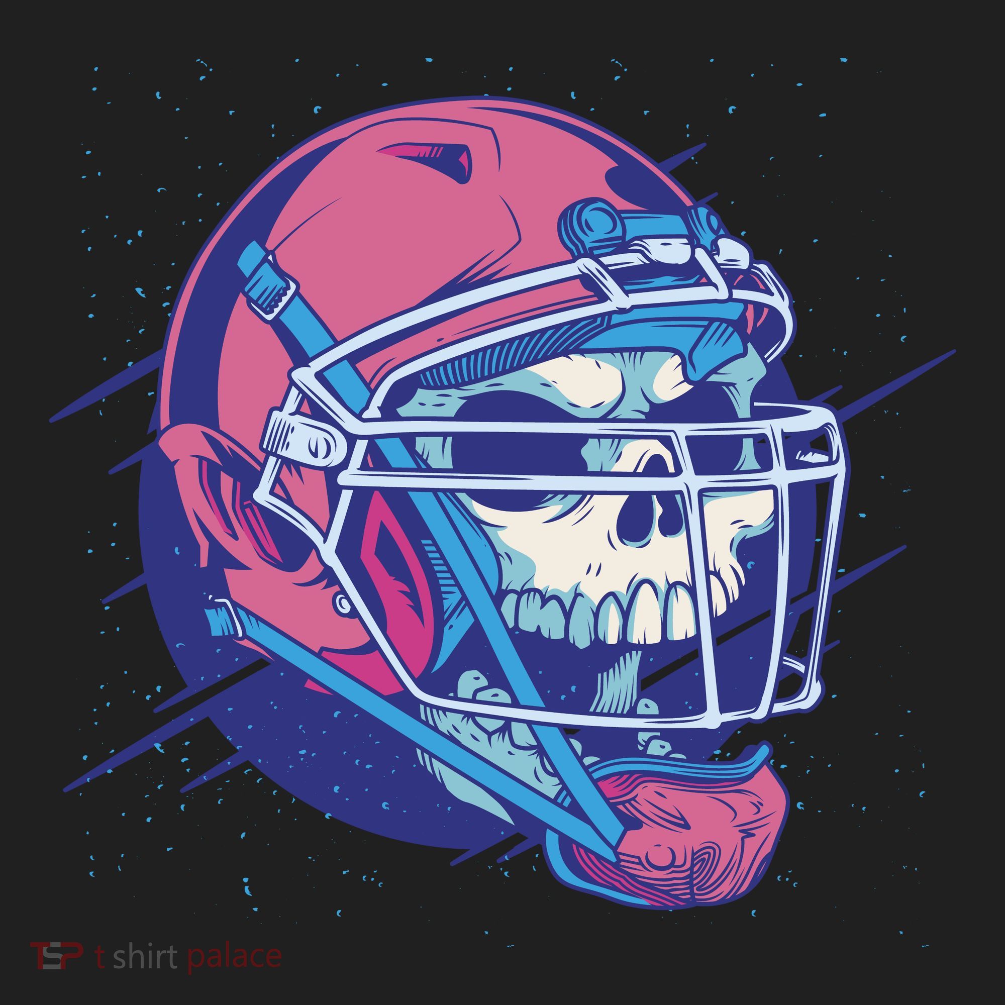 Skull Football Player Golf Towel