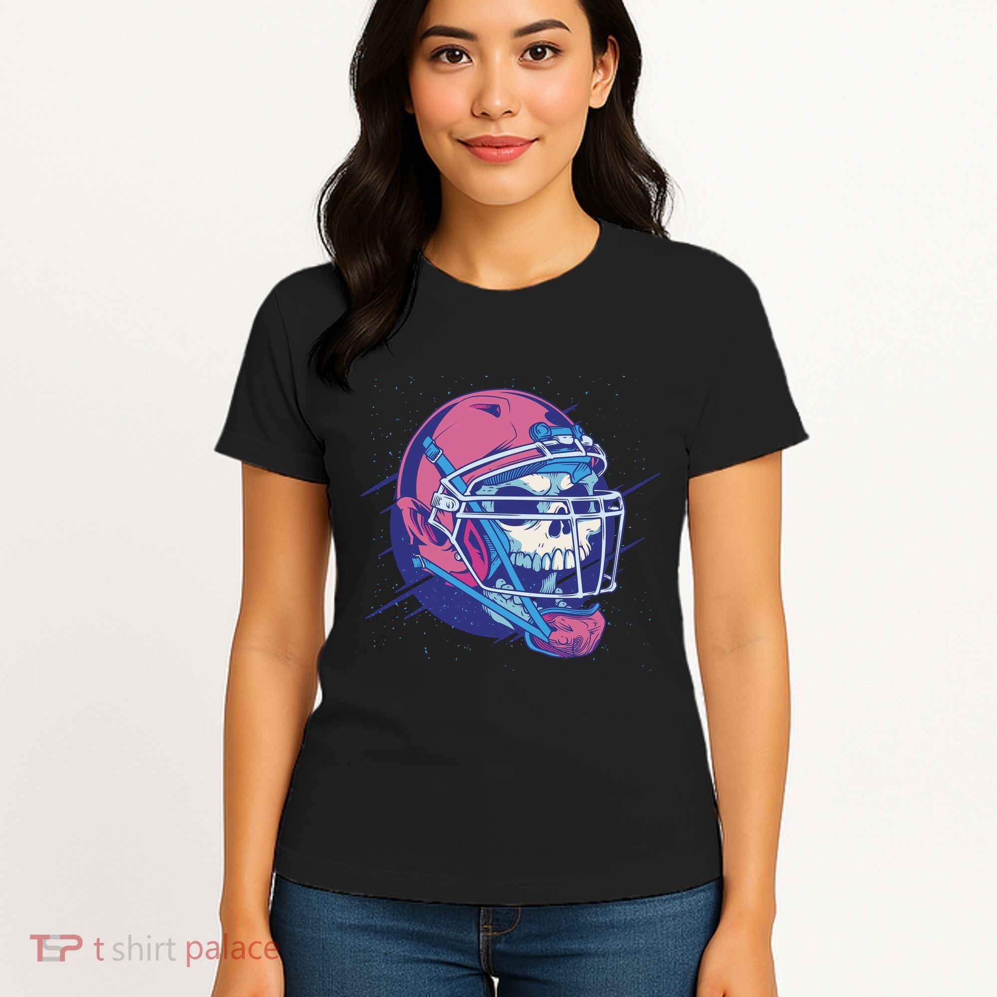 Skull Football Player Women's T-Shirt