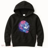 Skull Football Player Kids Hoodie thumb 0