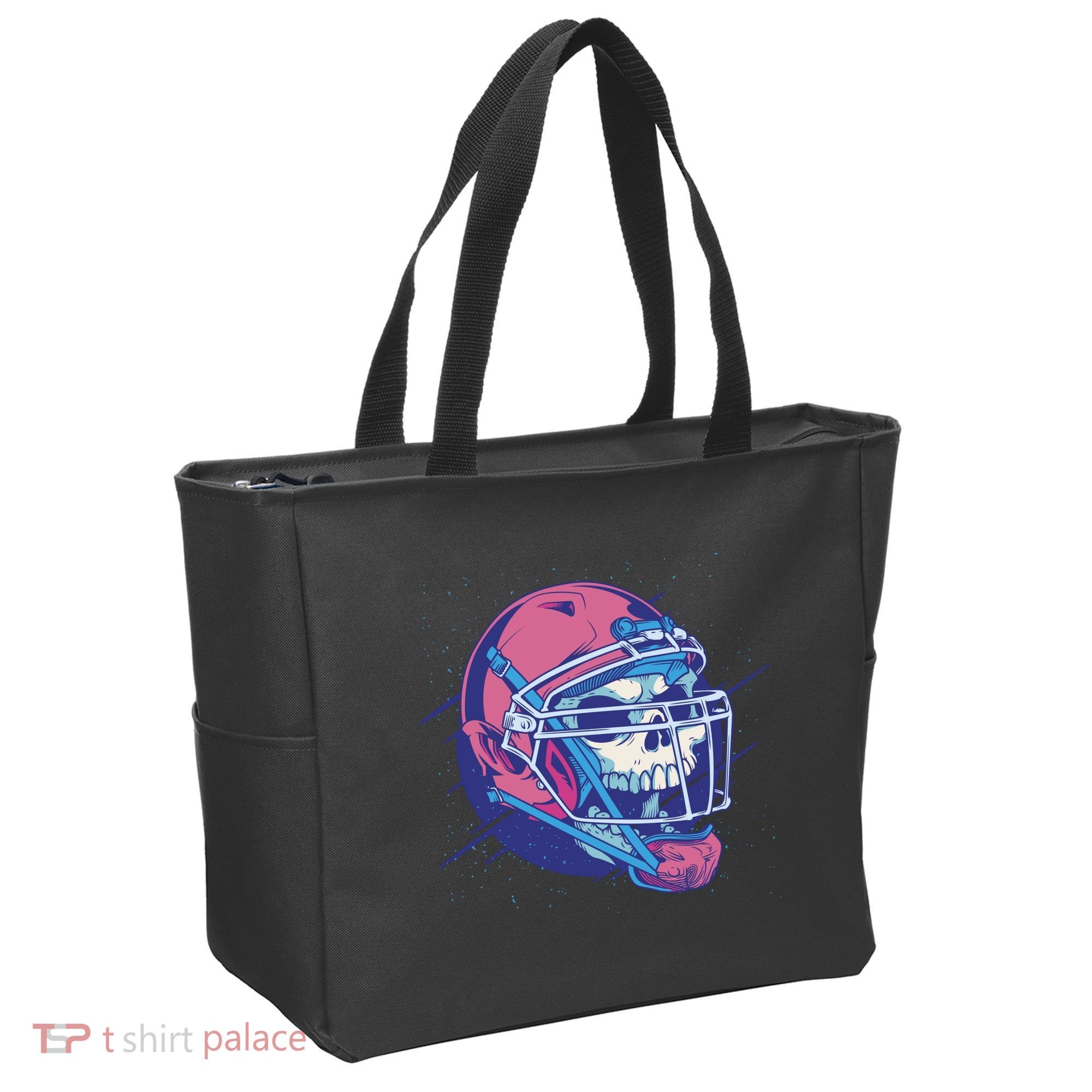 Skull Football Player Tote Bag