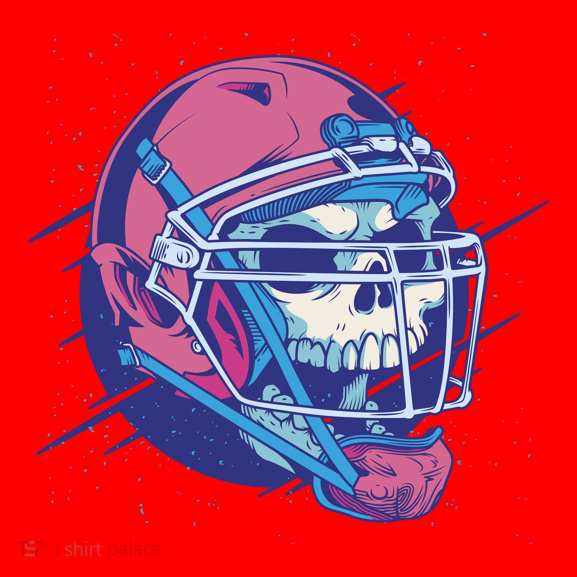Skull Football Player Santa Hat