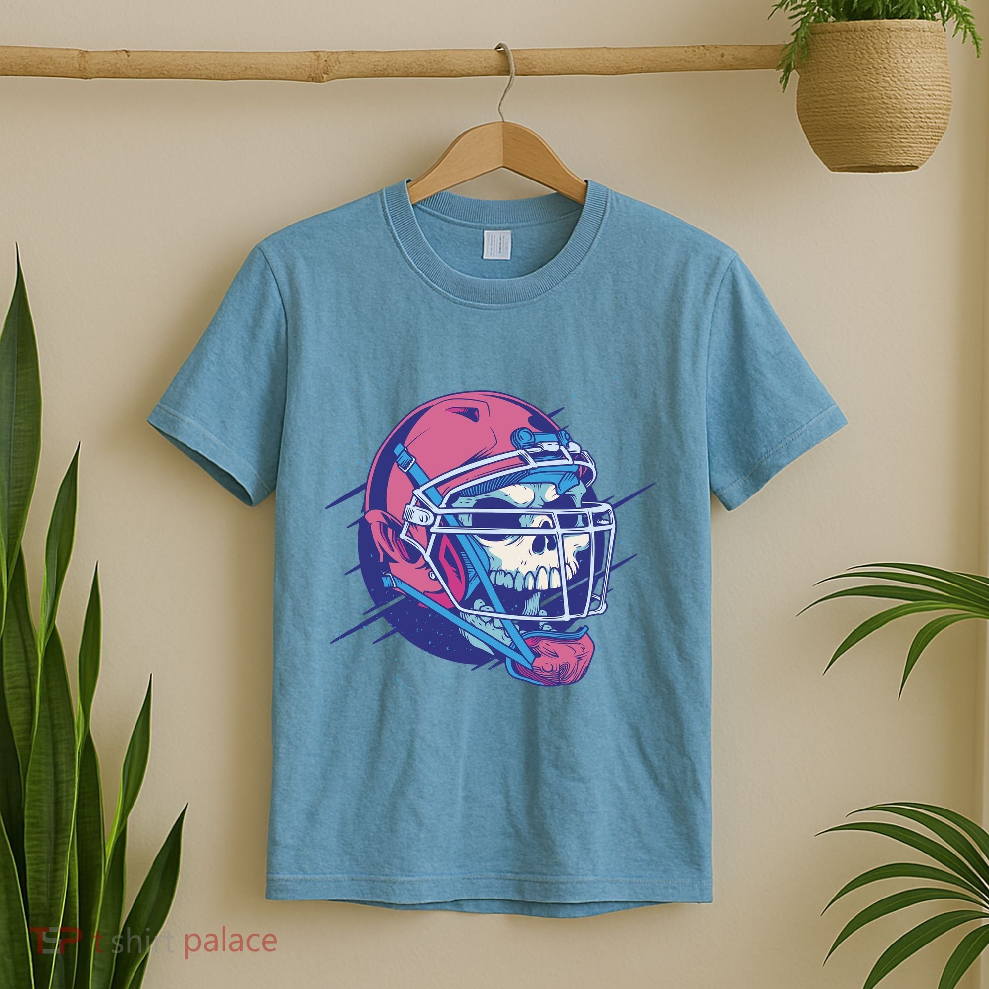Skull Football Player T-Shirt