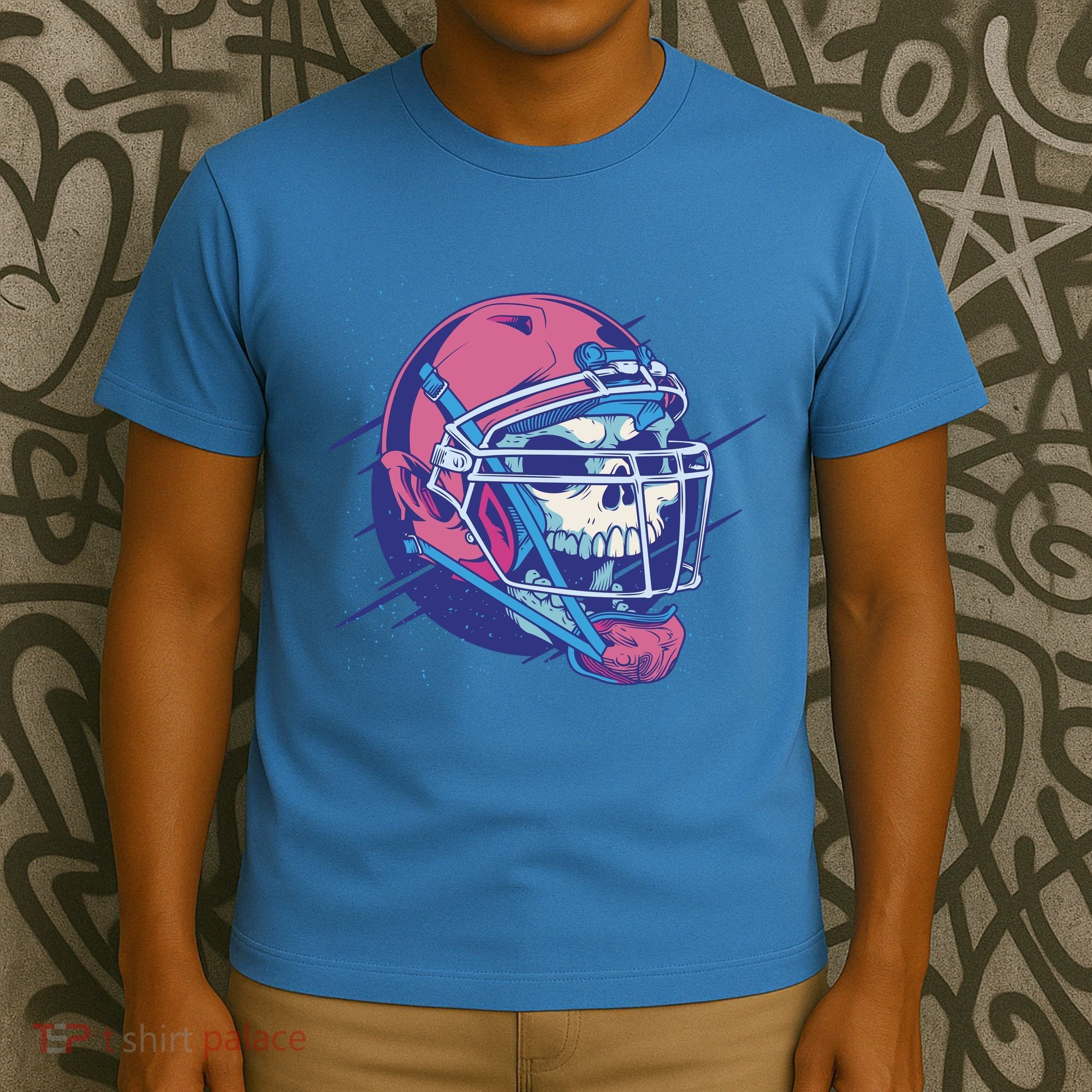 Skull Football Player T-Shirt