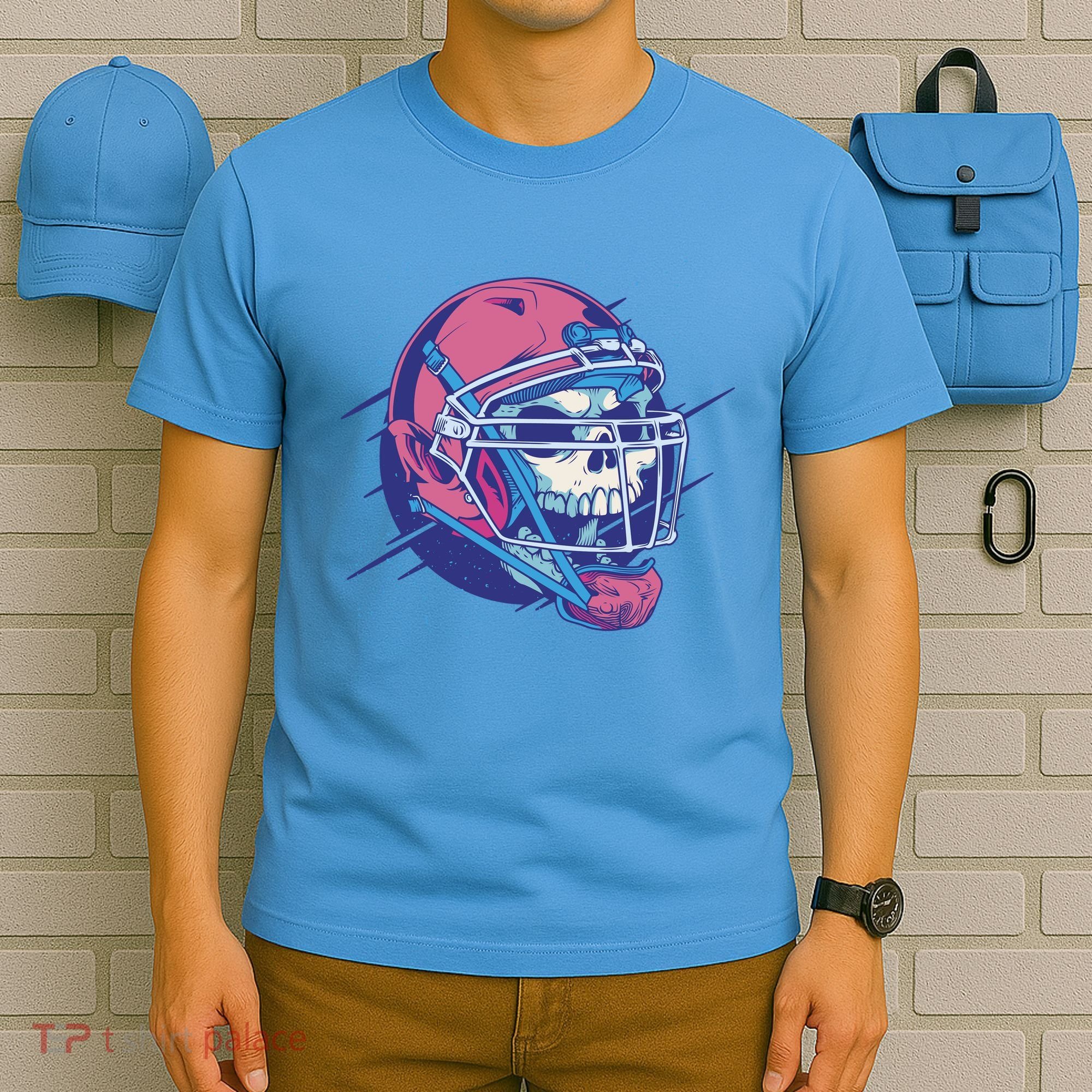 Skull Football Player T-Shirt
