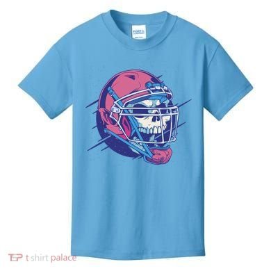 Skull Football Player Kids T-Shirt